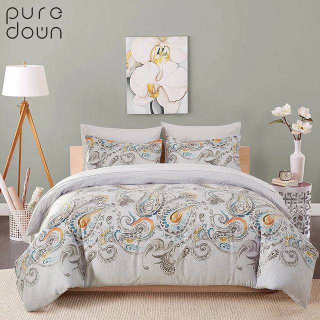 Puredown High Quality Bedding Set Embroidery Luxury Oriental King Puredown High Quality Bedding Set Embroidery Luxury Oriental King Queen Size Bed Duvet Cover Pillowcases Without Sheet