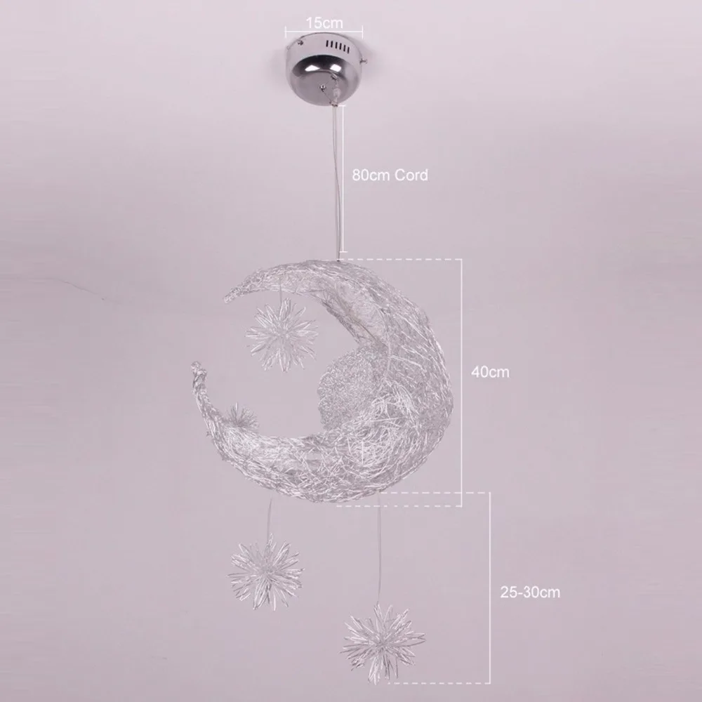 Современный луна звезда Droplight из светодиодов люстра детская комната люстры подвесные люстры украшения дома светильники люстры