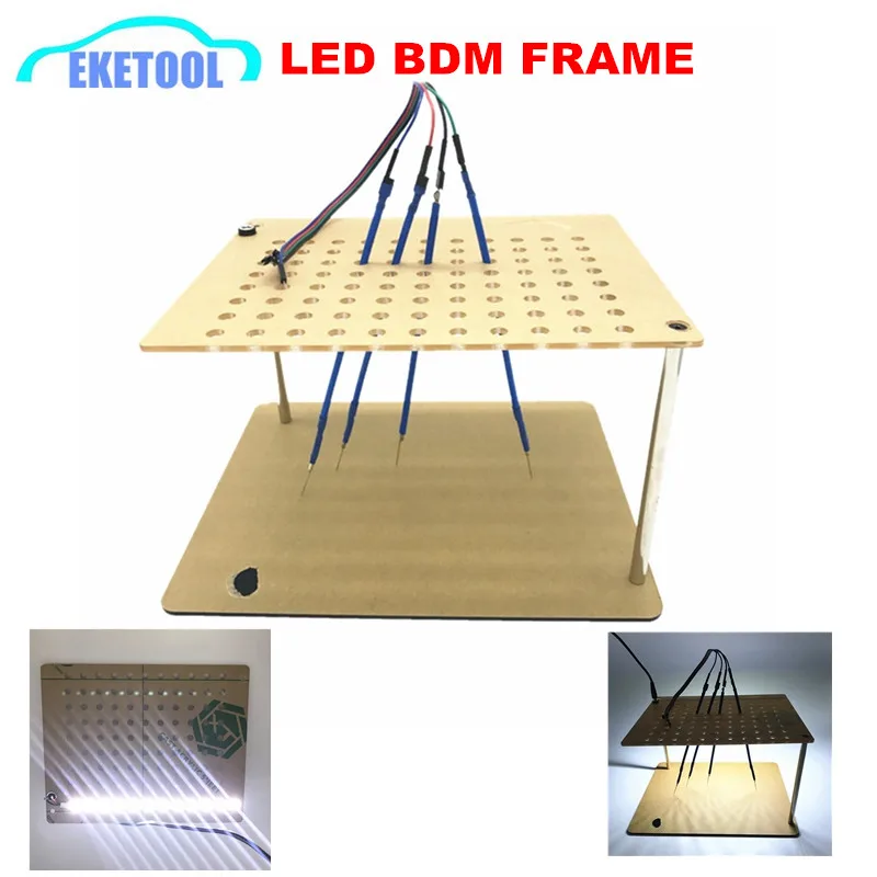 Lite BDM Рамка светодиодный светильник с сеткой помощник 4 шт. зонд Pin ECU программист инструмент работает для KTAG/KESS и т. д. BDM зонд 22 шт