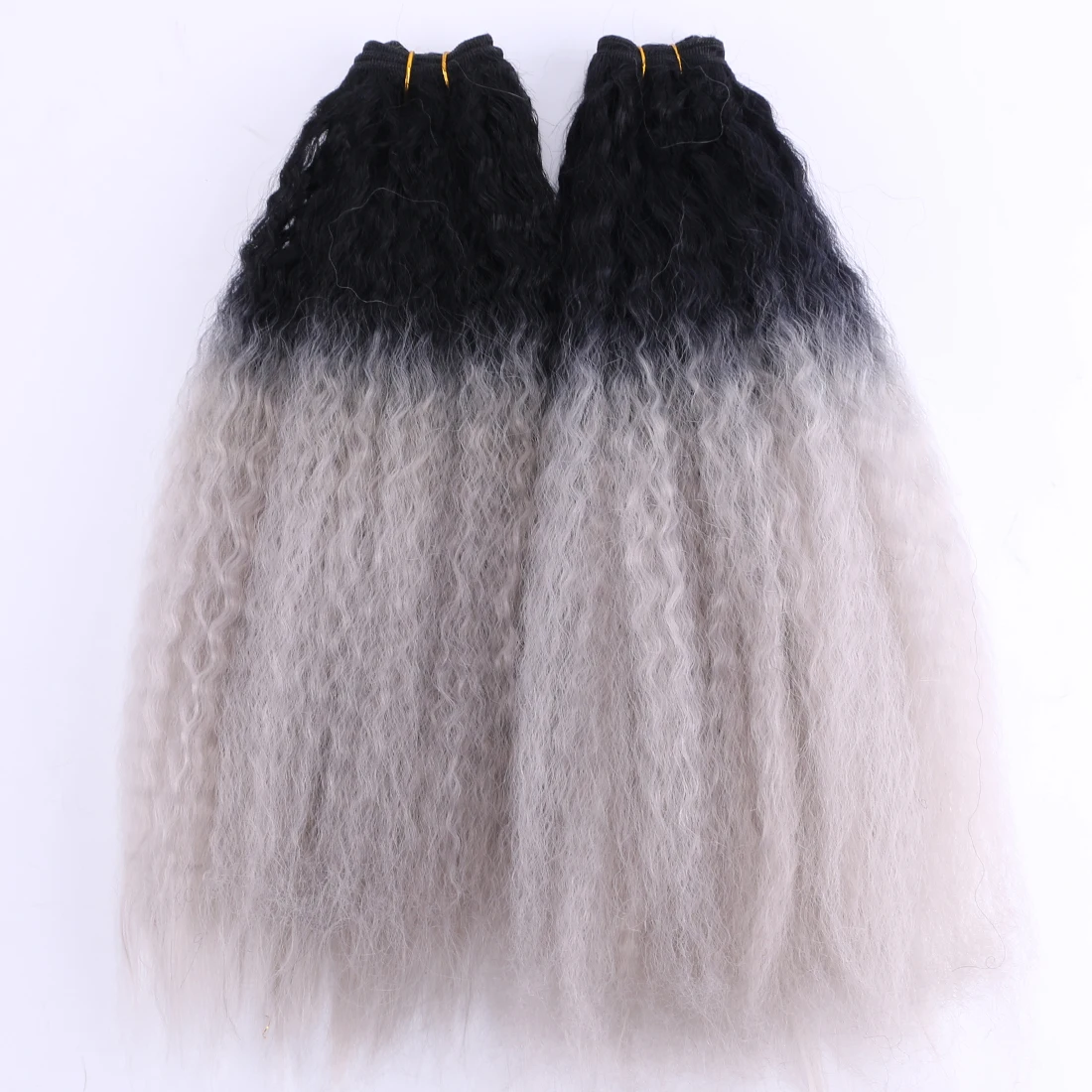 da extensão do cabelo Sintético preto para