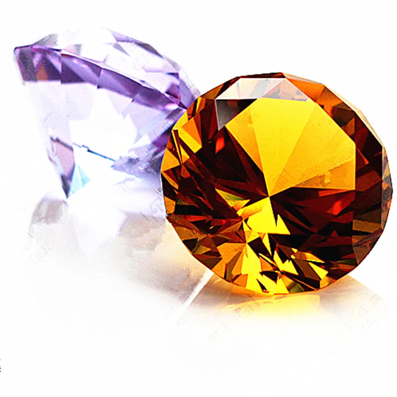60MM Peperweight Diamond K9 Faceted Prism Wedding Decor Suncatcher Sparkling 