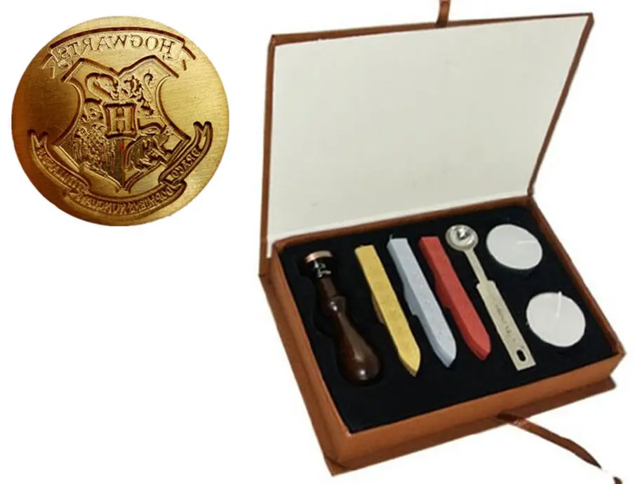 

Details about Vintage Harry Potter Hogwarts School Badge Wax Seal Stamp Sticks Gift Box Set