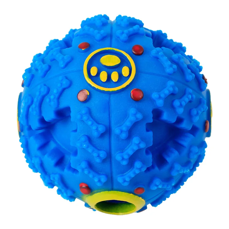 

1 Pcs Treat Dispensing Dog Toy Ball Food Dispenser Squeak Smart Doggie Interactive Chew Toys Store