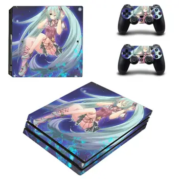 

Anime Cute Girl Hatsune Miku PS4 Pro Skin Sticker For Sony Dualshock PlayStation 4 Console and Controllers PS4 Pro Skin Sticker