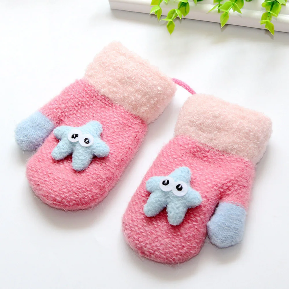 Details about   Cute Hairball Solid Gloves for Baby Girls Boys Winter Warm