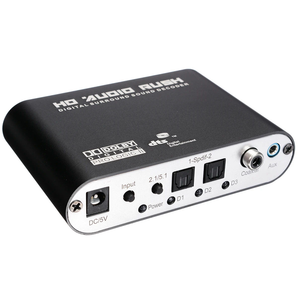 Digital DTS AC3 Optical To Analog 5.1 Channel Surround Audio Sound Decoder Coaxial To 6RCA