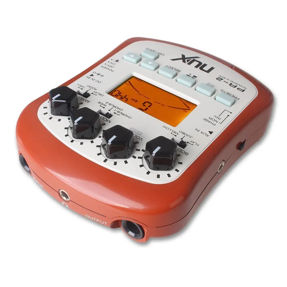 NUX PA-2 Portable Acoustic Guitar Multi-Effects Pedal Processor Flat Tuning Function NUX PA-2 Portable Acoustic Guitar Multi-Effects Pedal Processor Flat Tuning Function