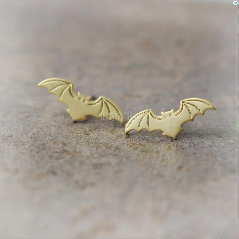 1 пара женские серьги гвоздики летучая мышь|animal stud earrings|fashion earringsstud earrings |