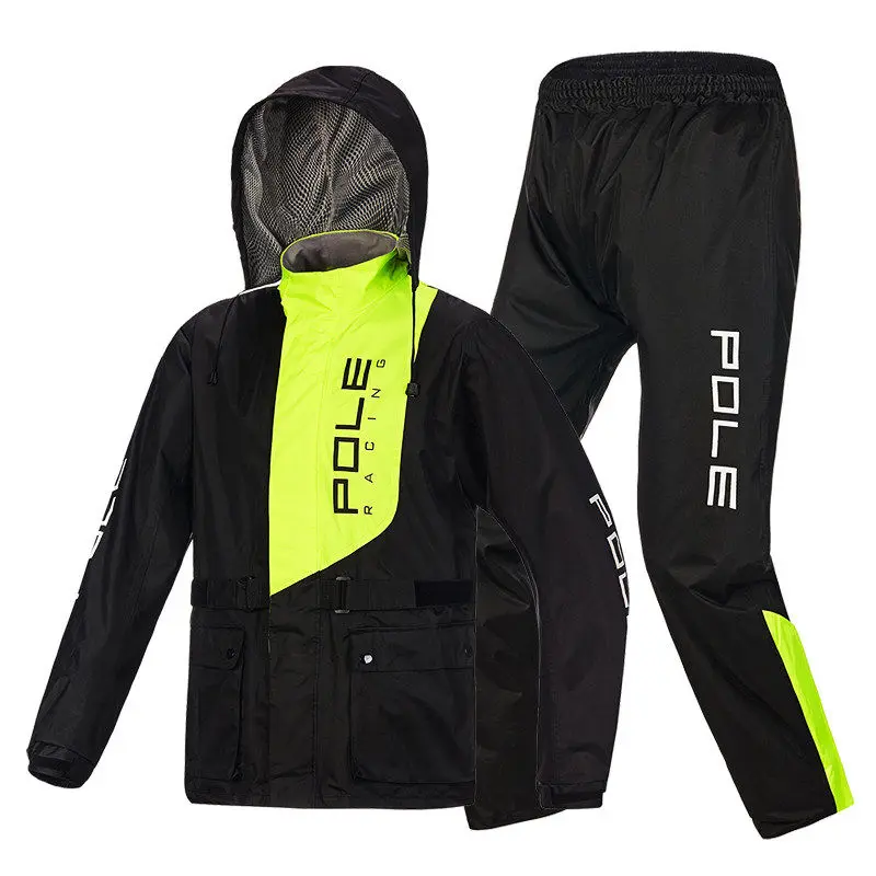 POLE motorcycle raincoat rain pants suit outdoor rain gear fashion thin