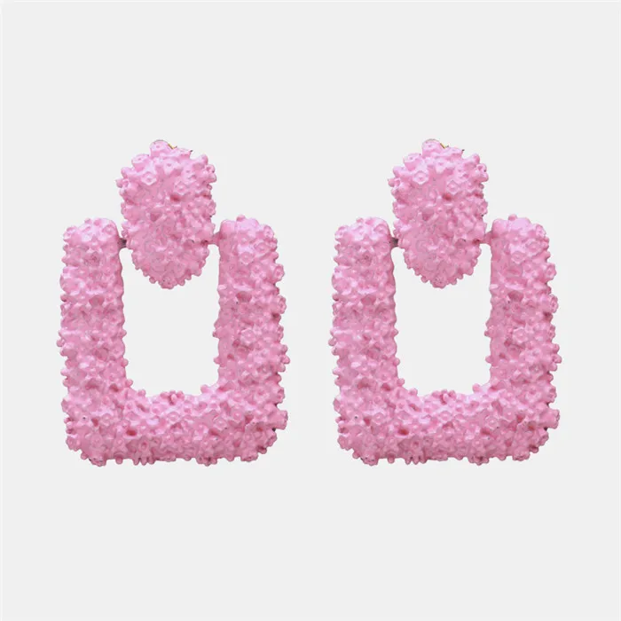 Ztech корейские модные розовые серьги-капли из смолы с бусинами для женщин и девочек ZA Свадебные украшения 30 дизайнов Висячие массивные серьги - Окраска металла: E1309