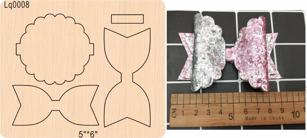 

Creative Lace Bow Wood Mould is compatible with most leading machines Mold thickness: 15.8mm