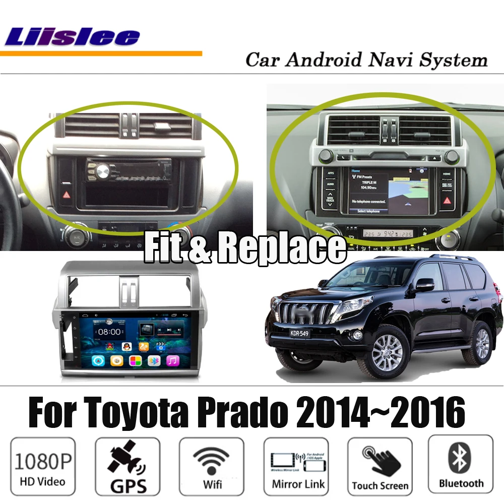 Liislee 10,1 "Android для Toyota Prado 2014 ~ 2016 стерео Carplay HD экран без DVD плеер карта gps навигация Мультимедийная система