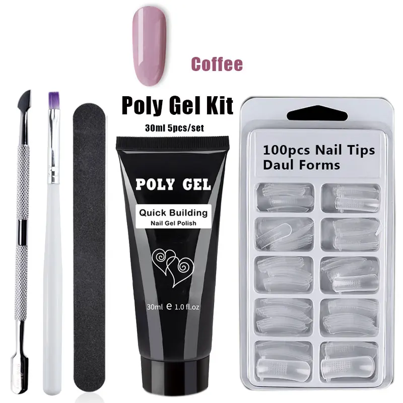 Envío Directo Poly Gel Set LED UV Gel barniz uñas Kit de Arte de construcción rápida para extensiones de uñas gelatina dura gel Polygel Envío Directo Poly Gel Set LED UV Gel barniz uñas Kit de Arte de construcción rápida para extensiones de uñas gelatina dura gel Polygel