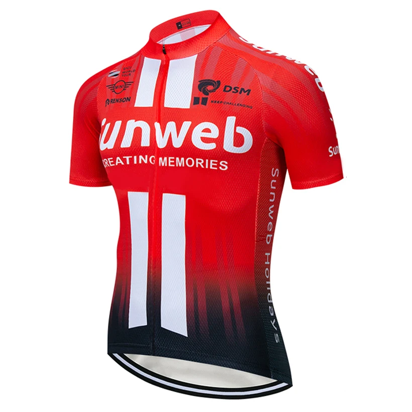 

2019 RED SUNWEB Cycling team Clothing Bike jersey Quick Dry Mens Bicycle shirts short sleeves pro Cycling Jerseys bike Maillot