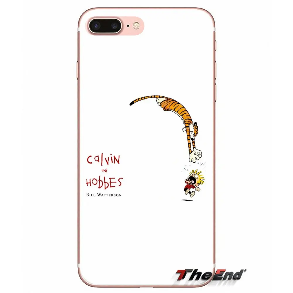 Мягкий прозрачный просвечивающийся чехол Чехлы Calvin и Гоббс для Xiaomi Redmi 4A 4X3 S Note 3 4 5