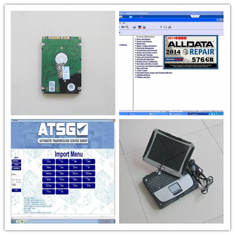 Rcobd v10.53 Alldata и Митчелл программное обеспечение ATSG 3in1 HDD 1 ТБ ремонт автомобилей программного обеспечения данных в CF-19 Toughbook Диагностический pc