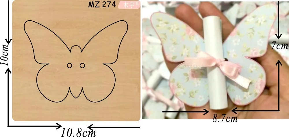 

Bow card mz274 muyu cutting die new wooden mould cutting dies for scrapbooking Thickness-15.8mm