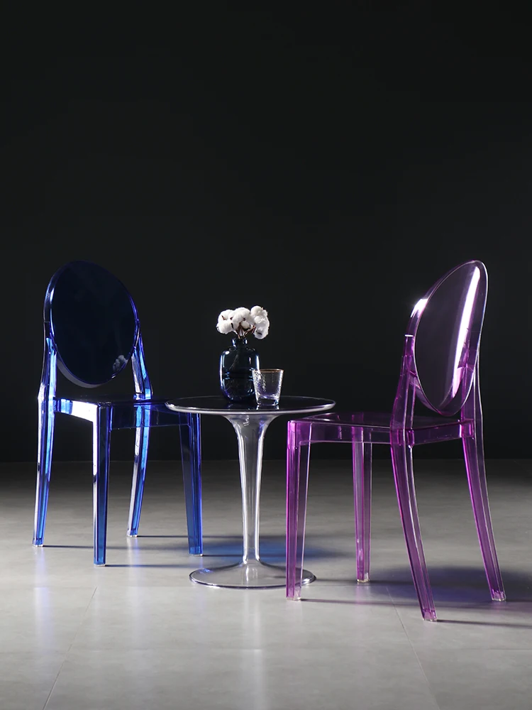 Хрустальный стул прозрачный пластиковый стул призрак стул Северный стул модный креативный чистый красный стул для макияжа