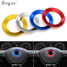 Ceyes автомобильный Стайлинг руль эмблема декоративный круг кольцо аксессуары чехол для Volkswagen VW Golf 4 5 Polo Jetta Mk6 чехлы