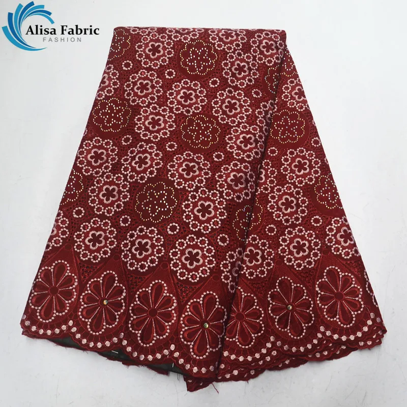 

Hot selling products Swiss voile lace in switzerland with stones 5 yards African lace fabric 2019 high quality lace for clothes