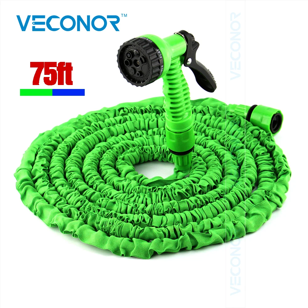 

75ft 22.5m Expandable Flexible Magic Water Hose Pipe With Spray Nozzle Gun Garden Hose Retractable Water Pipe