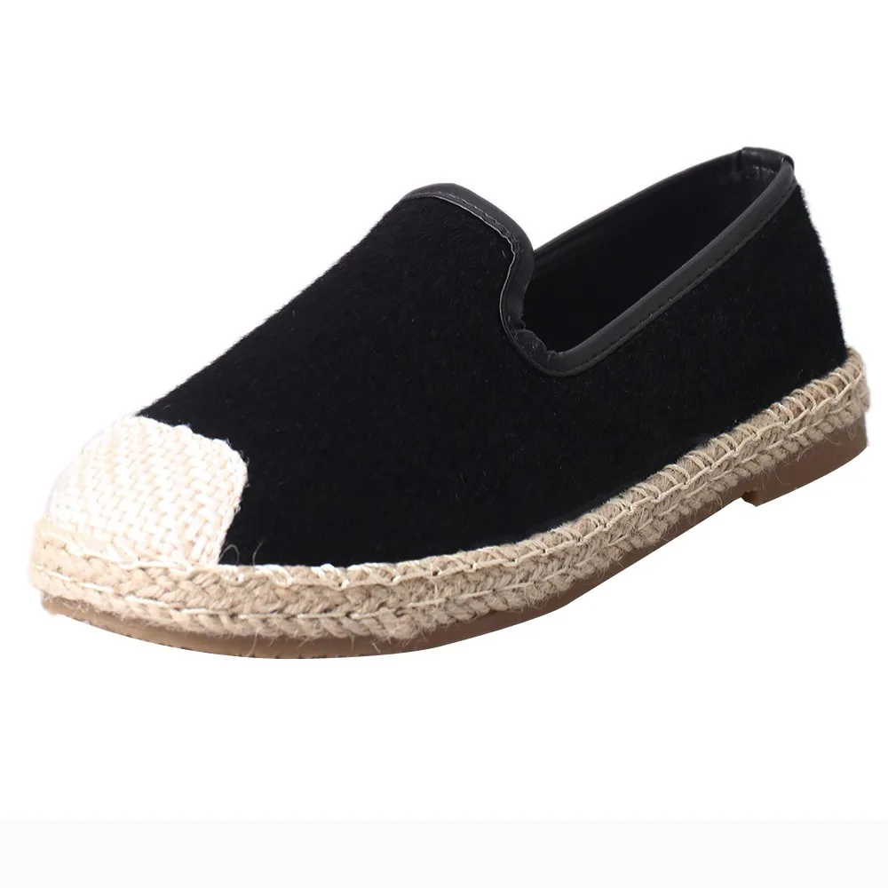 

New Summer Women's fashion Espadrilles Slip-On Boat Flat Flats Fisherman Weave Casual Canvas Loafers oxford Lazy woman shoes