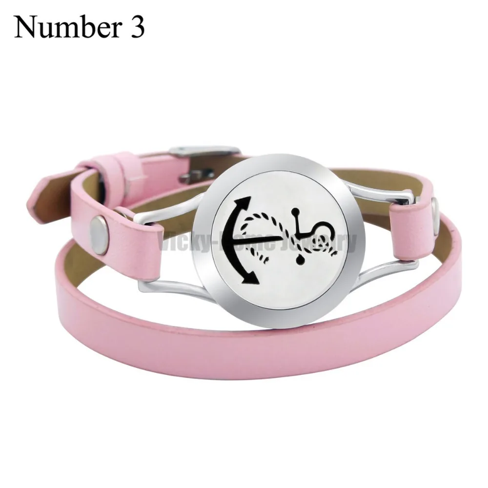 ZP-BS086-4 Diffuser Leather Locket Bracelet_