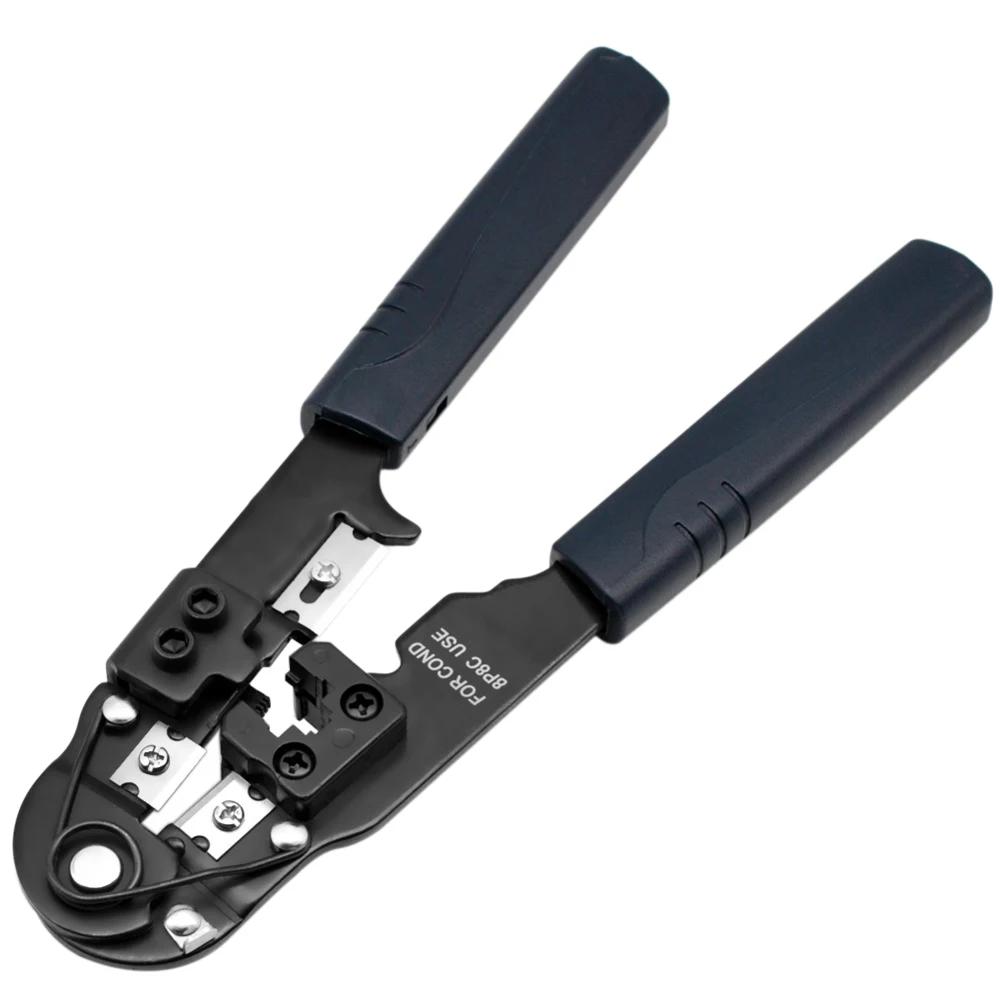 Network Cable Crimper 8P8C Rj45 Ethernet Connector Crimp Computer Hand Tools Multifunction Wire Pliers Stripping Thread Trimming