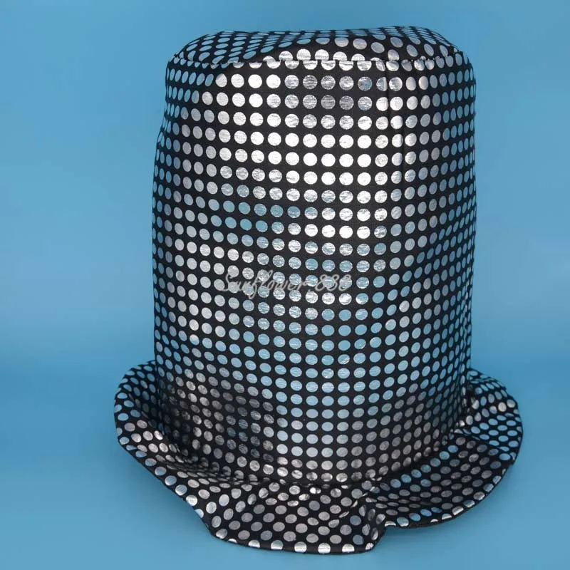 

Unisex Women Men Fun Dot Top Fedoras Hats Magic Dance Stage Performance Hats Party Halloween