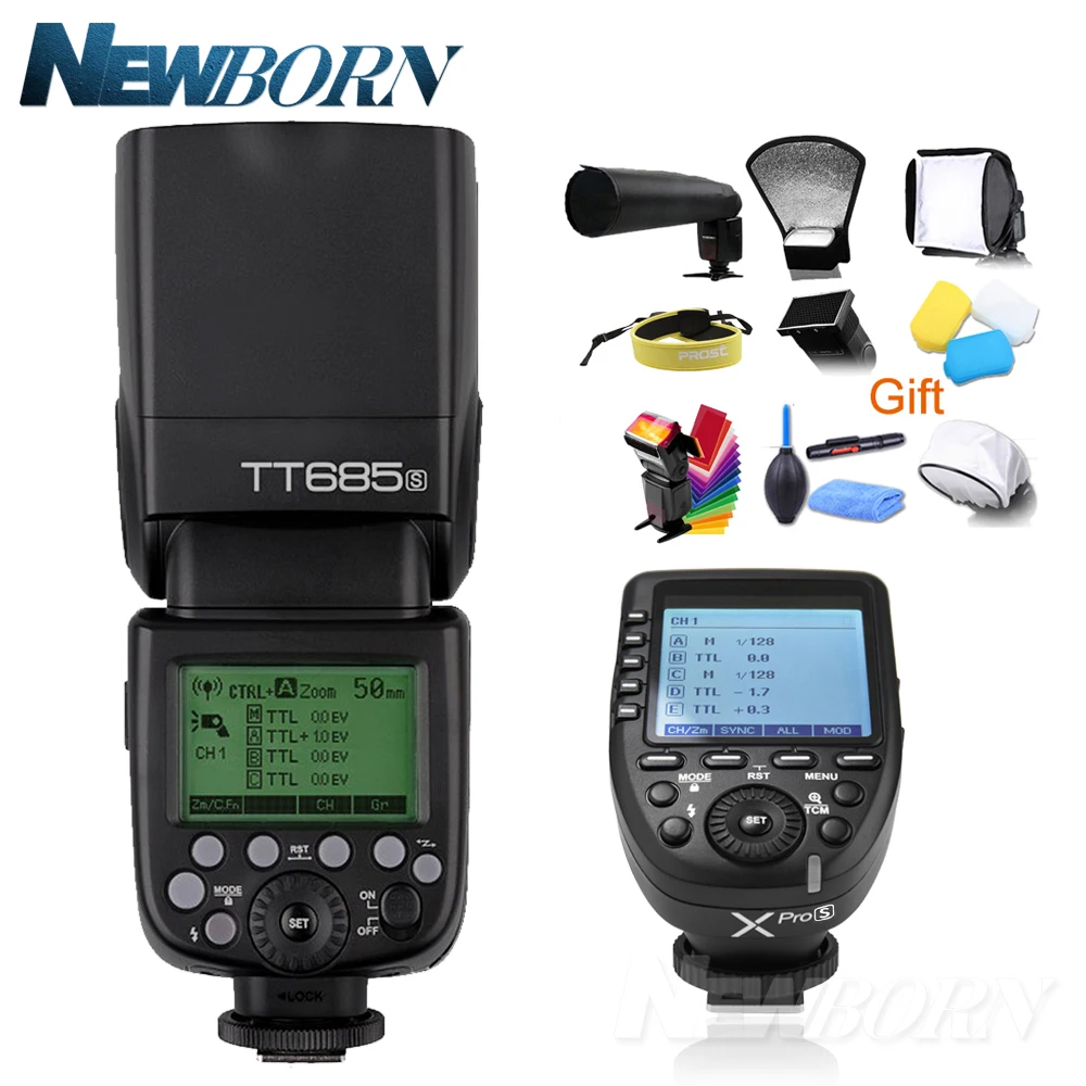 Goedkoop Godox TTL TT685S Camera Flash 2.4g draadloze HSS 1 8000 s GN60 + Xpro S Zender Kit voor Sony a77II, a7RII, a7R, a58, a99, etc