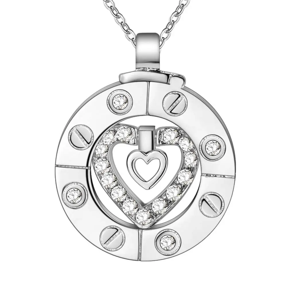 Wholesale Charm Silver Color Pendants For Women Fashion Jewelry Necklace Lady Pendant The Contains Heart AN292 | Украшения и