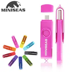Miniseas 9 цветов смартфон с usb флеш-накопитель 4 ГБ 8 ГБ 16 ГБ 32 ГБ Флешка Внешняя память флеш-накопитель