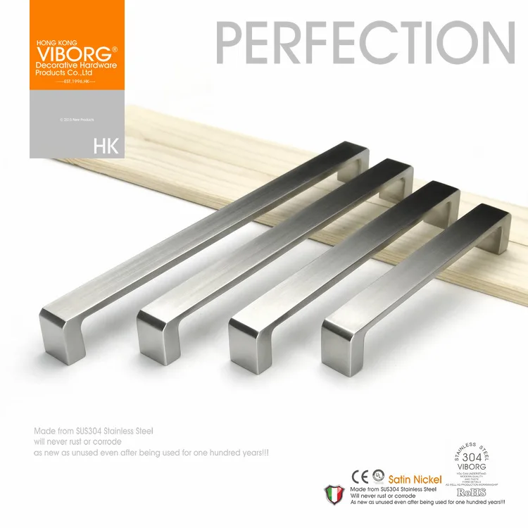 VIBORG Deluxe Solid Sus304 нержавеющая сталь отливка современный кухонный шкаф ручки для
