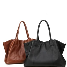 Настоящие сумки из натуральной кожи, большие женские сумки-тоут, женские модные дизайнерские высококачественные офисные женские сумки через плечо