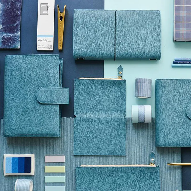 

2018 Creative Yiwi A7 A6 Faux Leather Spiral Binder Planner Hobo Notebook With Money Cash Pocket