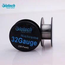 Glotech 10 м/рулон 32 Калибр(0,2 мм) нихромовая нагревательная проволока Cr20Ni80 предварительно построенные катушки нагревательные катушки провода для RDA RBA Атомайзеры