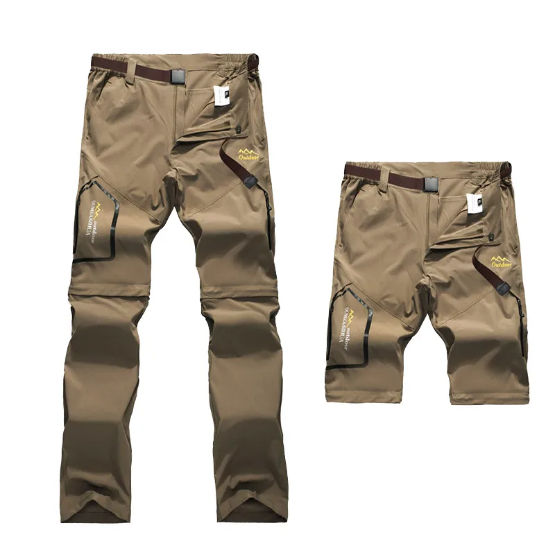 

Men's Detachable Elastic Ultra-Thin Quick Dry Male Cargo Pants New 2018 Summer Military Lightweight Waterproof Trousers 5XL 6XL