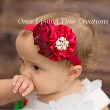 TWDVS New Fashion Style Headwear Baby Girls Flower Headband Rose Pearl Hair Accessories Children Hair Bands Hats Hot Selling W95