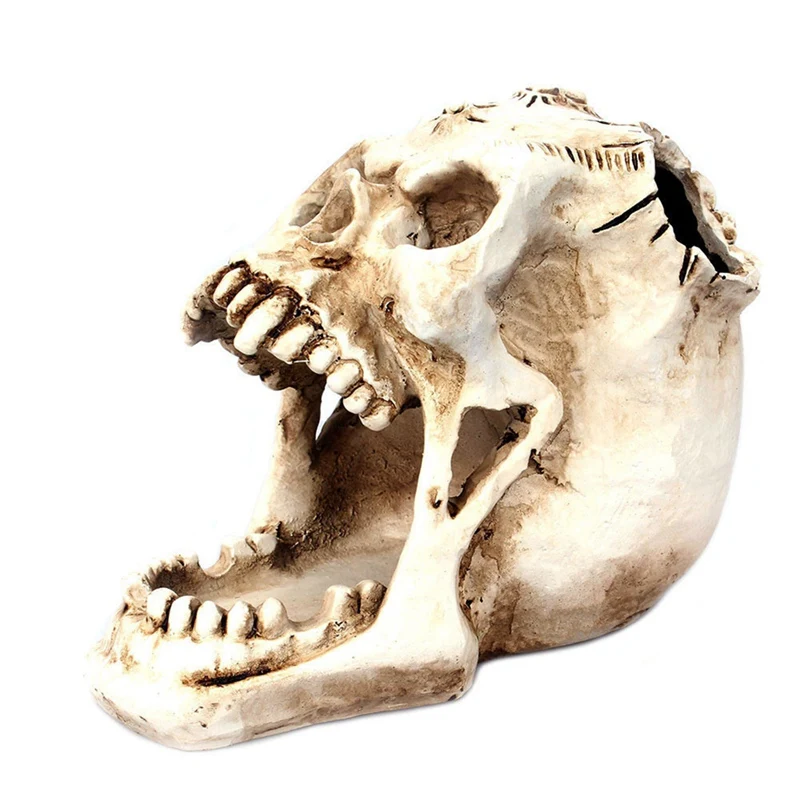 

Halloween Horror Head Skeleton Pen Holder Office Desktop Storage Box Stationery Party Gift Home Decoration