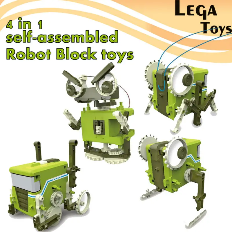 4 TRONG 1 Tự Lắp Ráp Điện Tử Xây Dựng Khối Robot đồ chơi Khoa Học Và Giáo Dục Gạch Constructor Ban Trò Chơi model kit đồ chơi
