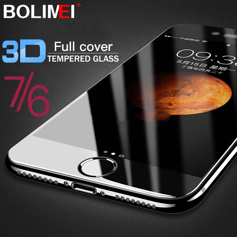 

Protective Glass on the For iPhone 6 6S Plus 7 8 Tempered Screen Protector 3D Curved Edge Glass For iPhone 8 7 Plus X Film