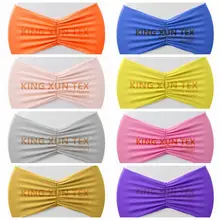 Плиссированная лайкра стул полоса стрейч Подвязка из спандекса для стула подходит для свадьбы украшение для стула