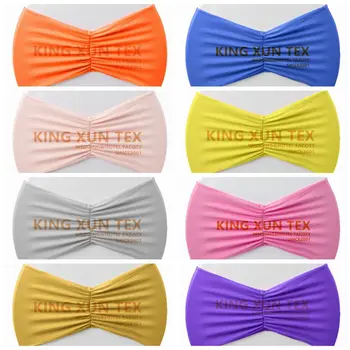 

Pleated Lycra Chair Band Stretch Spandex Chair Sash Fit For Wedding Chair Cover Decoration