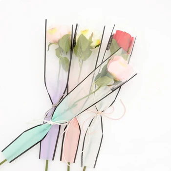 

2000pcs High Grade Wrapping Paper Flowers Rose Single Branch Flowers Gift Wrapping Plastic Floral Packaging