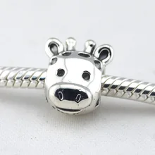 Подходит Pandora шармы браслеты бисер-Жираф Аутентичные стерлингового серебра 925 пробы ювелирные изделия