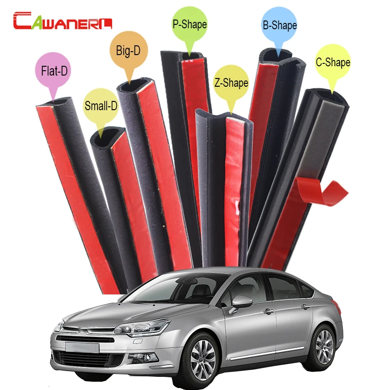 Cawanerl Car Hood Door Trunk Rubber Sealing Strip Kit Weatherstrip