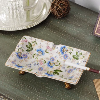 

European style luxury large living room decor table ashtray ashtray retro ceramic ornaments American personality