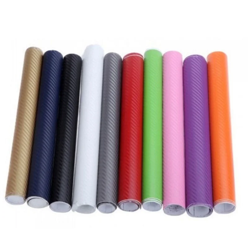 3D Waterproof Carbon Fiber Car Wrap Sheet Film Car Body Sticker Decal Vinyl Self Adhesive 127*30cm Auto Accessories Multi-color