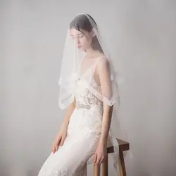Veu de noiva longo Кружевная аппликация один слой 3 М длинные вуали Свадебные вуали 2019 с расческой Аксессуары для свадьбы свадебный вуаль