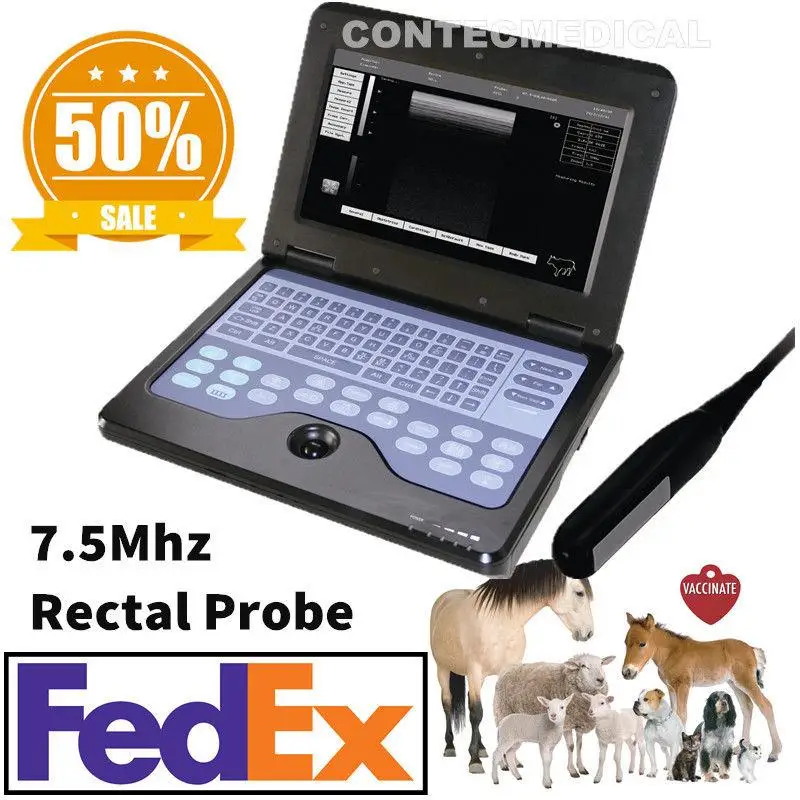 Portable Ultrasound Veterinary Pregnancy with 3.5 convex 7.5 linear 5.0Micro-convex 6.5 Transvaginal 7.5 transducer early pregnancy ultrasound